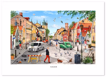 Poster Kalmar Norra Långgatan 70 x 50 cm