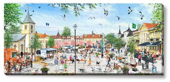 Canvas Kungsbacka Torg 112 x 50 x 2,5 cm.