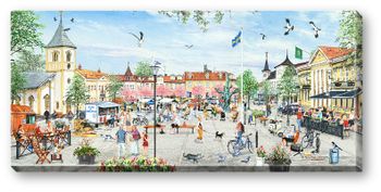 Canvas Kungsbacka Torg 64 x 29 x 2 cm.