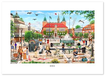Poster Borås 70 x 50 cm