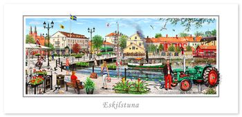 Vykort Eskilstuna Rådhusbron