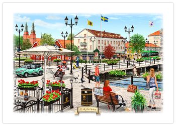 Tallriksunderlägg  Eskilstuna Rådhusbron Vänster