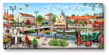 Canvas Eskilstuna Rådhusbron 64 x 29 x 2 cm.