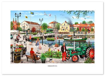 Poster Eskilstuna Rådhusbron 70 x 50 cm