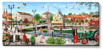 Canvas Eskilstuna Rådhusbron 112 x 50 x 2,5 cm.