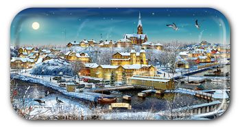 Bricka Lysekil Vinter 43 x 22 cm