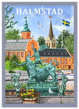 Poster Halmstadcollage 50 x 70 cm