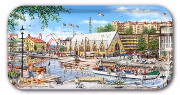 Bricka Göteborg Feskekörka Sommar 43 x 22 cm