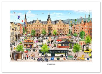 Poster Sundsvall 70 x 50 cm