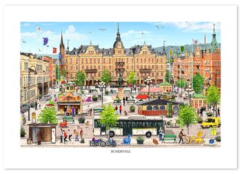 Poster Sundsvall 100 x 70 cm