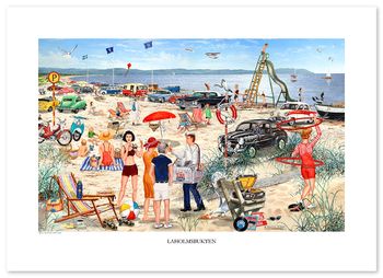 Poster Laholmsbukten 1959 70 x 50 cm