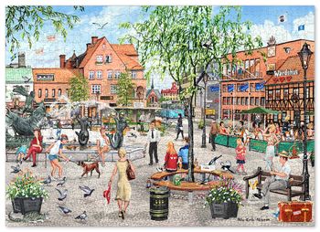 Poster Halmstad"pussel" 70 x 50 cm