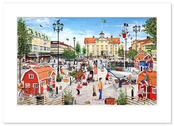 Poster Vimmerby torg 70 x 50 cm