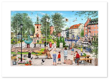 Poster Vänersborg Plantaget 70 x 50 cm
