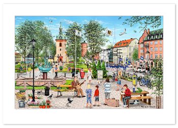 Poster Vänersborg Plantaget 100 x 70 cm