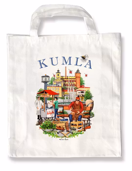 Tygkasse Kumla emblem 37,5 x 40 cm bälg
