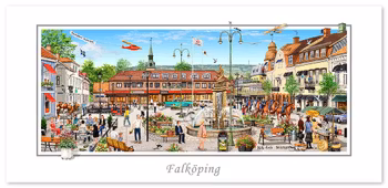 Vykort Falköping