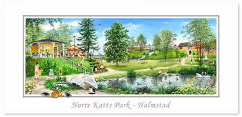 Vykort Halmstad Norre katt
