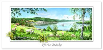 Vykort Kungsbacka Fjärås Bräcka
