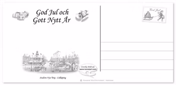 Julkort Lidköping natt