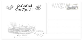Julkort Mariestad Hamnen