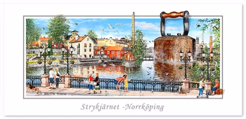 Vykort Norrköping äkta strykjärn