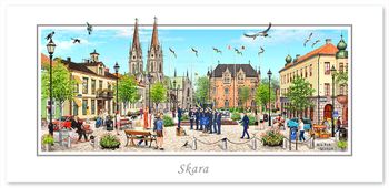 Vykort Skara