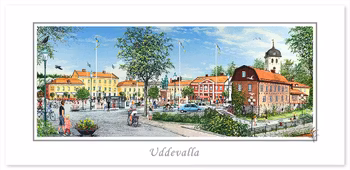 Vykort Uddevalla Torg
