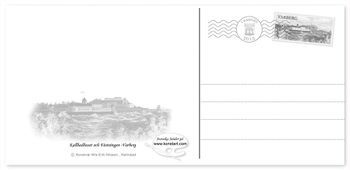 Vykort Varberg storm