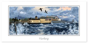 Vykort Varberg storm
