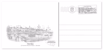 Vykort Västervik Fiskartorget