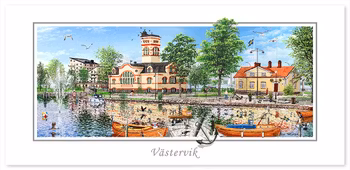 Vykort Västervik Slottsholmen