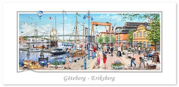 Vykort Göteborg Eriksberg väst