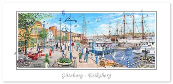 Vykort Göteborg Eriksberg öst