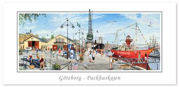 Vykort Göteborg Packhuskajen