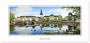 Vykort Karlstad Klarälva