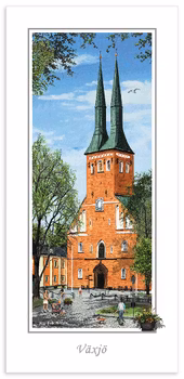Vykort Växjö Domkyrka