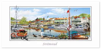 Vykort Strömstad hamn
