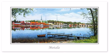 Vykort Motala vy