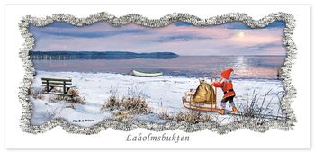 Julkort Laholmsbukten