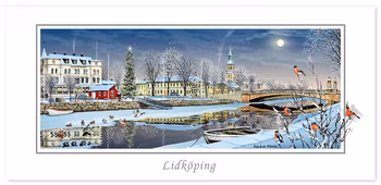 Julkort Lidköping Lidan