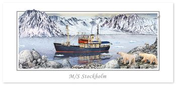 Vykort Spetsbergen M/S Stockholm