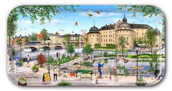 Bricka Örebro 43 x 22 cm