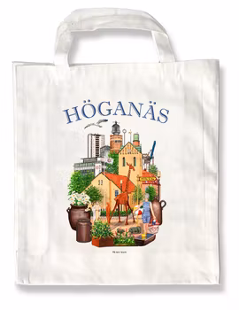 Tygkasse Höganäs emblem 37,5 x 40 cm bälg