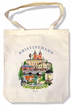Tygkasse Kristinehamn med långa handtag