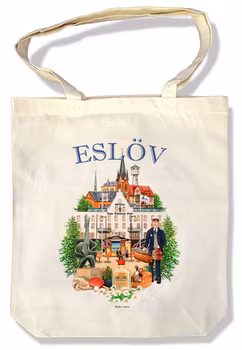 Tygkasse Eslöv med långa handtag