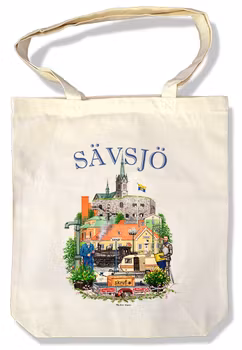 Tygkasse Sävsjö med långa handtag