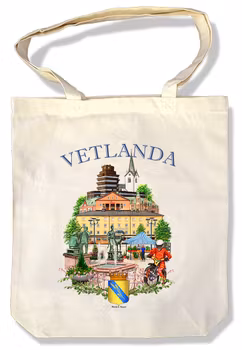 Tygkasse Vetlanda med långa handtag