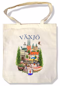 Tygkasse Växjö med långa handtag
