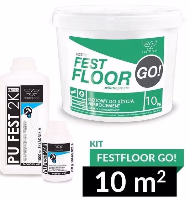Microcement Stockholms kit för 10 kvm badrum